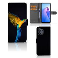 OPPO Reno8 | Telefoonhoesje | Met pasjeshouder | Papegaai