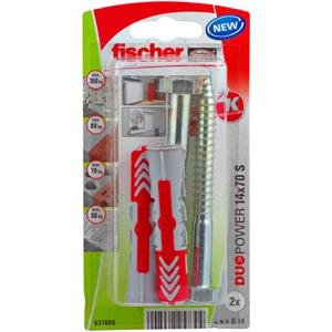Fischer 537666 schroefanker & muurplug 2 stuk(s) Schroef- & muurplugset 70 mm