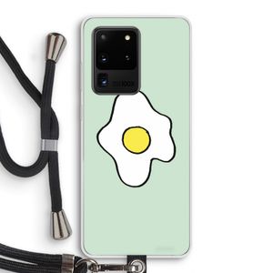 Spiegelei: Samsung Galaxy S20 Ultra Transparant Hoesje met koord