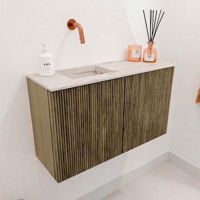 Toiletmeubel Mondiaz Joya Dlux | 70 cm | Meubelkleur Dusk | Faye wastafel Nata Wasbak Links | Zonder kraangat(en)