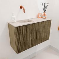 Toiletmeubel Mondiaz Joya Dlux | 70 cm | Meubelkleur Dusk | Faye wastafel Nata Wasbak Links | Zonder kraangat(en)