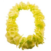 Hawaii kransen bloemen slingers neon geel - thumbnail