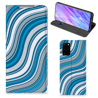 Samsung Galaxy S20 Plus Hoesje met Magneet Waves Blue