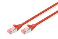 Digitus DK-1644-020/R RJ45 Netwerkkabel, patchkabel CAT 6 S/FTP 2.00 m Rood Halogeenvrij, Verdraaide paren, Snagless, Vlambestendig 1 stuk(s)