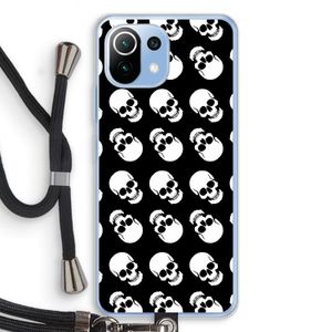 Musketon Skulls: Xiaomi Mi 11 Lite Transparant Hoesje met koord
