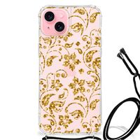 iPhone 15 Plus Case Gouden Bloemen