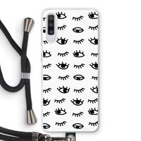 Eye pattern #2: Samsung Galaxy A70 Transparant Hoesje met koord