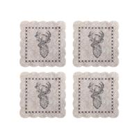 Svenska Living Onderzetter rendier vilt set a 4 10cm