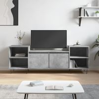 Tv-meubel 160x35x55 cm bewerkt hout betongrijs - thumbnail