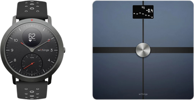 Withings Steel HR Sport Zwart + Withings Body + Zwart