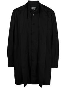 Yohji Yamamoto chemise superposée à manches longues - Noir