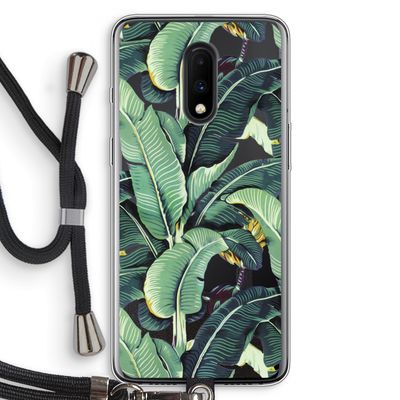 Bananenbladeren: OnePlus 7 Transparant Hoesje met koord