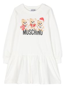 Moschino Kids robe à imprimé Teddy Bear - Blanc