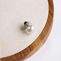 10 stuks veelzijdige Pearl Stud Buckle anti-Light kraag Buttonigan omslagdoek PIN naald DIY sjaal kraag PIN broche speld (wit)