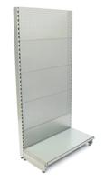 Stellingwand 1 meter breed (vrijstaand) 240x8x3 cm, voetdiepte 47/16cm Stellingwand 1 meter breed (vrijstaand) 240x8x3 cm, voetdiepte 47/16cm