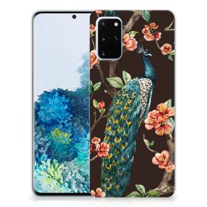 Samsung Galaxy S20 Plus TPU Hoesje Pauw met Bloemen