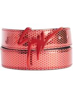 Giuseppe Zanotti ceinture Giuseppe à effet peau de lézard - Rouge