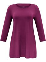 Lang shirt ronde hals en mouwen in 3/4-lengte Van Anna Aura pink