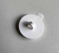 Kleefoogje 20 mm wit afneembaar 100 stuk