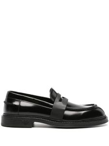 Emporio Armani mocassins en cuir à fini verni - Noir