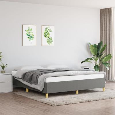 Bedframe zonder matras stof donkergrijs 160x200 cm
