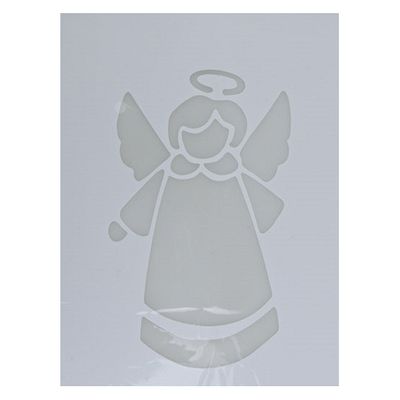 Kerst raamsjablonen/raamdecoratie kerstengel plaatjes 35 cm
