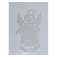 Kerst raamsjablonen/raamdecoratie kerstengel plaatjes 35 cm