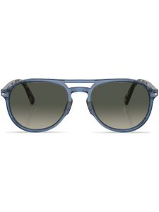 Persol lunettes de soleil Havana à monture ronde - Bleu