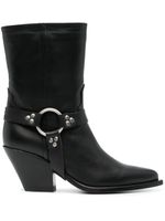 Sonora bottes en cuir 70 mm - Noir