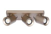 Artdelight Spot Megano 3 lichts balk champagne