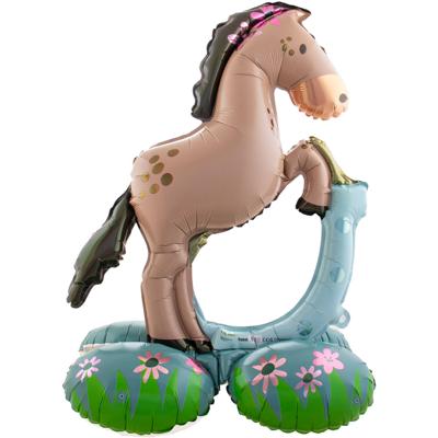 Folieballon Paard Met Hoefijzer Staand (53x74cm)