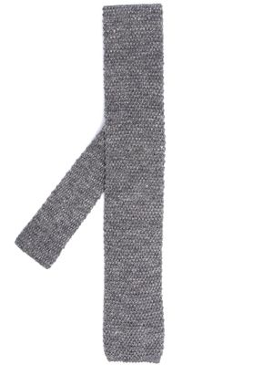 Brunello Cucinelli cravate en maille épaisse - Gris