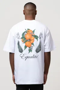 Equalité Orange Oversized T-Shirt Heren Wit - Maat XXS - Kleur: Wit | Soccerfanshop