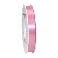 1x Luxe roze kunststof lint rollen 1,5 cm x 91 meter cadeaulint verpakkingsmateriaal - Cadeaulinten - thumbnail