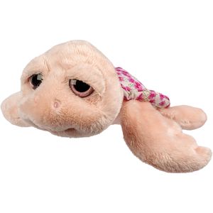 Suki Gifts pluche zeeschildpad Jules knuffeldier - cute eyes - roze - 24 cm