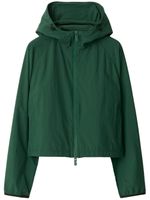 Burberry manteau zippé à capuche - Vert - thumbnail