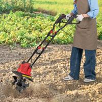 Elektrische Motorhack 750W Werkbreedte 32 cm Werkdiepte 22 cm 380 t/min Elektrische Grondhakker met Beveiligingsschakelaar & Handgreep 32,5 x 24 x 138 cm Rood
