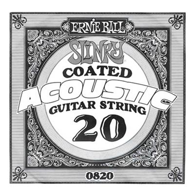 Ernie Ball 0820 Coated Phosphor Bronze .020 Losse Snaar - Per Stuk - Aanbieding, op = op Ernie Ball 0820 Coated Phosphor Bronze .020 Losse Snaar - Per Stuk - Aanbieding, op = op