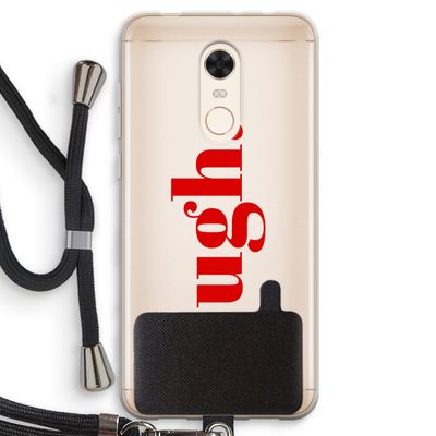 Ugh: Xiaomi Redmi 5 Transparant Hoesje met koord