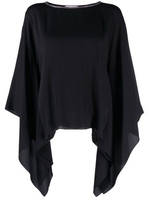 Fabiana Filippi blouse à manches drapées - Noir