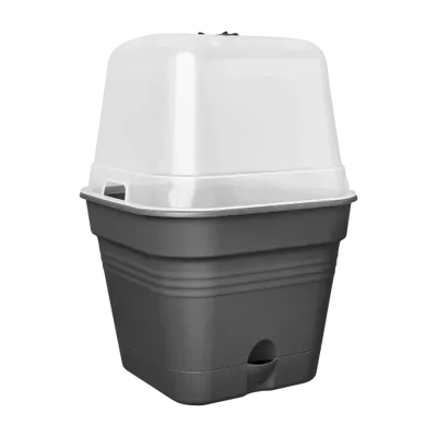 Elho green basics growpot square all-in-1 living black 15