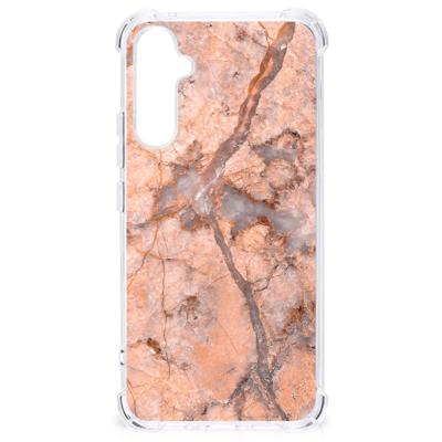 Samsung Galaxy A34 Anti-Shock Hoesje Marmer Oranje