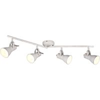 LED Plafondspot - Plafondverlichting - Trion Sanita - E14 Fitting - 4-lichts - Rechthoek - Antiek Wit - Aluminium - thumbnail