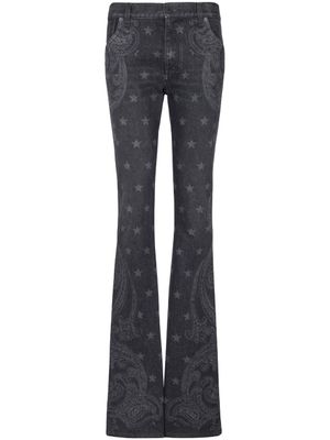 Balmain jean à étoiles imprimées - Noir