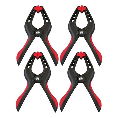 Zeilklemmen/veerklemmen - 4x - kunststof - 22 cm - profi lijmklemmen met rubber heft