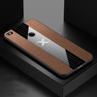 Voor Xiaomi mi Max 2 XINLI stiksels doek textuur schokbestendige TPU beschermhoes (bruin)
