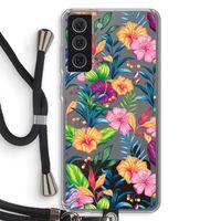 Tropisch 2: Samsung Galaxy S21 FE Transparant Hoesje met koord
