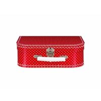 Kinderkoffertje rood polka dot 25 cm - Kinderkoffers