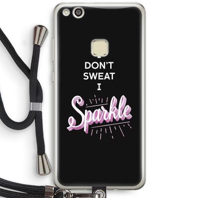Sparkle quote: Huawei Ascend P10 Lite Transparant Hoesje met koord