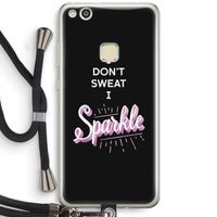 Sparkle quote: Huawei Ascend P10 Lite Transparant Hoesje met koord